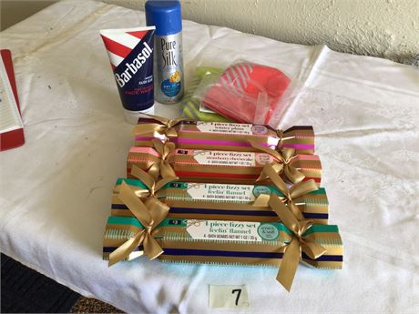 Pure silk and Barbasol Shaving Cream, Bath Bombs