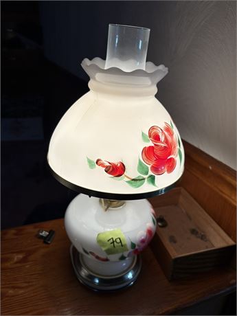 Vintage MCM Milk glass Lamp