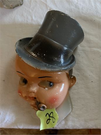 Vintage Chalkware String Holder