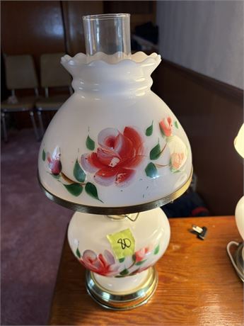 Vintage MCM Milk glass Lamp (Matches Lot 80)