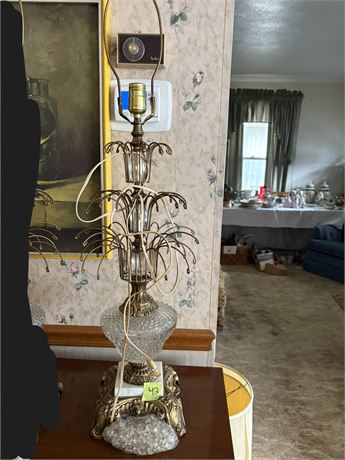 Vintage Chandelier Table Lamp (Crystal Hanging Pieces in Bag)