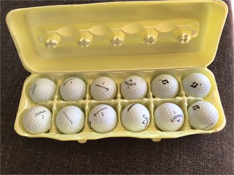 Dozen Golf Balls - See name Brands in pictures
