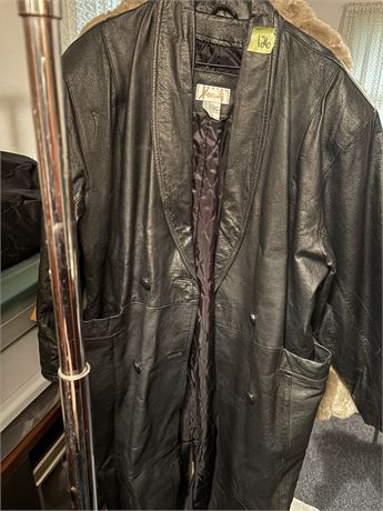 Vintage Women's Long Leather Jacket