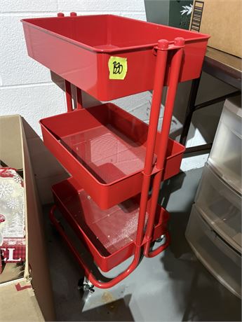 Wheeled Cart, Red
