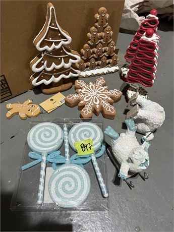 Christmas Ornaments and Decor, Figurines, Gingerbread Trees