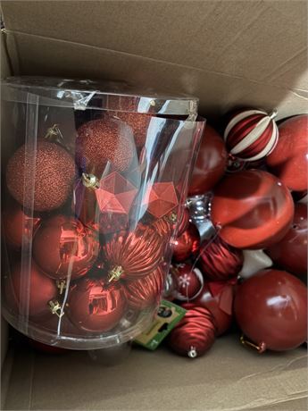 Christmas Ornaments, Red and White