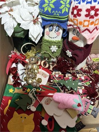 Christmas Decor, Candles, Tree Topper, Wood Garland, Bells, Stockings