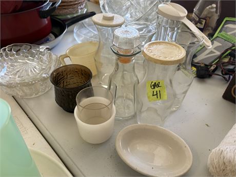 Glass Dressing Containers and Cups