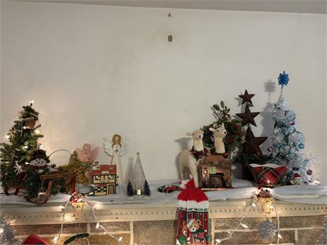 Holiday Decor -Lights, Garland, Trees, Deer, Santa