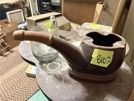 Vintage Ashtray and Browns Glass