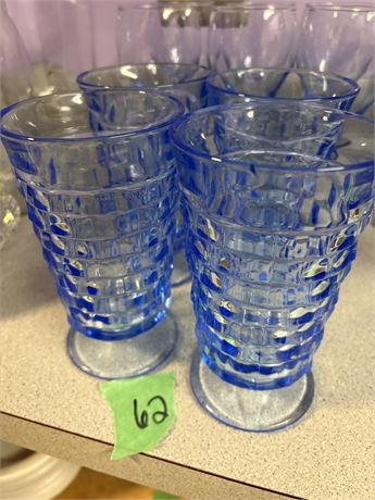 Blue Glass Tumblers, 4