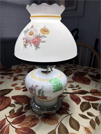 Floral Glass Lamp