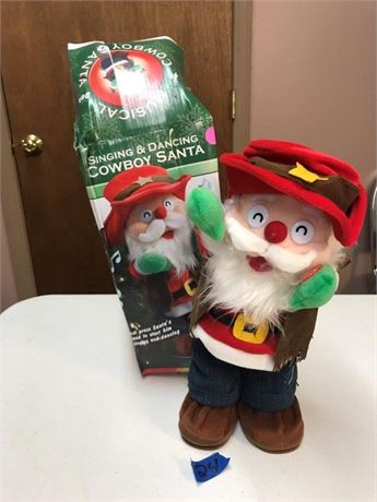 Singing & Dancing Cowboy Santa