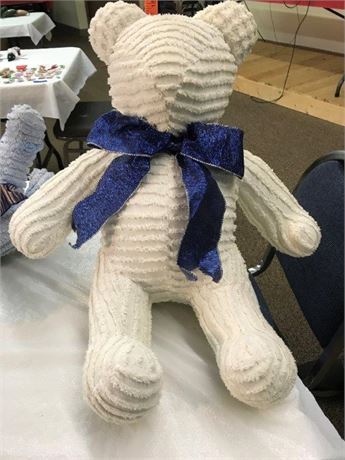 Homemade White Chenille Bear