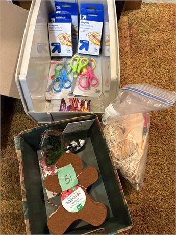 Crafting Supplies, Crayons, Tags