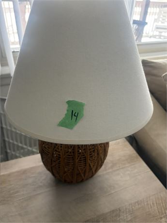 Lamp, Basket Weave Base