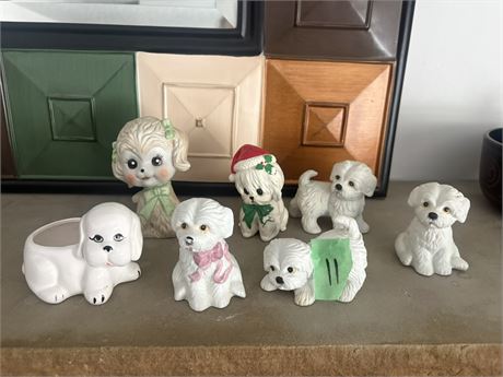 Decor, White Dogs, Lefton, Homco