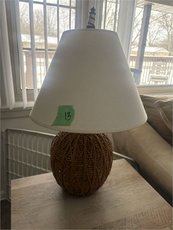 Lamp, Basket Weave Base
