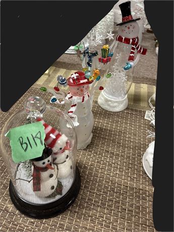 Acrylic Snowmen Decor