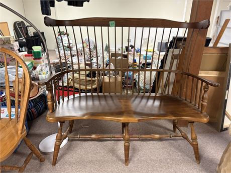 Vintage Wood Bench, Frederick Duckloe & Bros