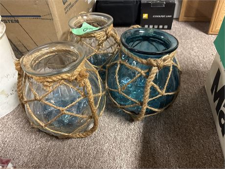 Decor, Glass Jars and Beads