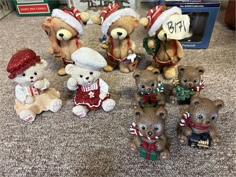 Christmas Bear Figurines
