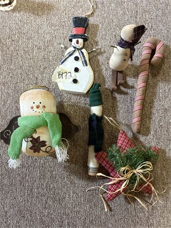 Christmas Decor, Snowmen, Star, Candy Cane
