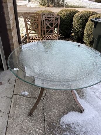 Glass Top Table and Chairs