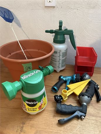 Hose Heads, Miracle Grow Dispenser, Flower Pot