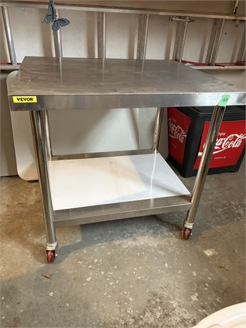 Metal Wheeled Table