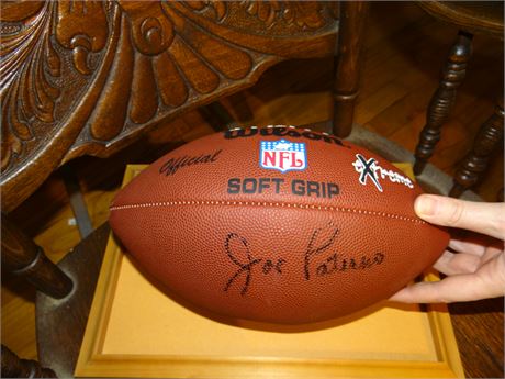 Signed Football in Case