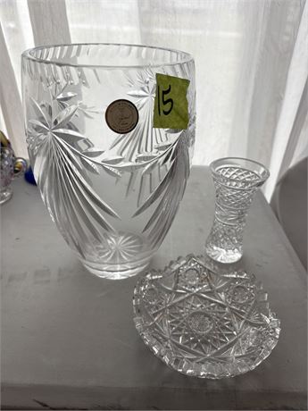 Crystal Vases, Dish, Poland
