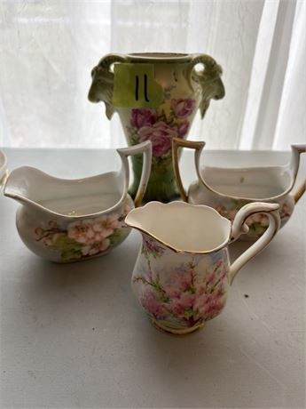 Vintage Porcelain, China Dishes and Vase, Favorite Bavaria, Royal Albert