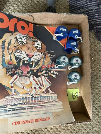 Collectible Football Helmets and Bengals Program