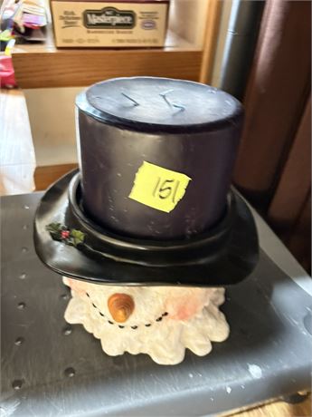 Snowman Candle