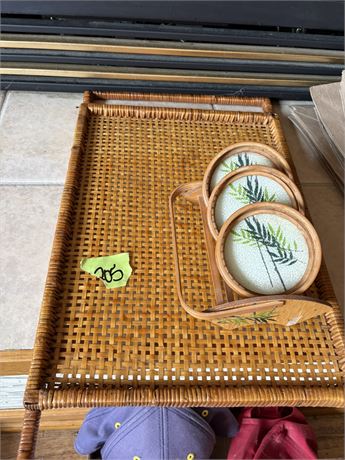 Vintage Tray and Coasters