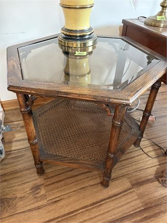 Glass Top End Table