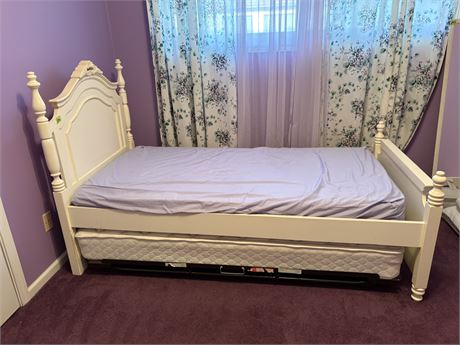White Trundle Twin Bed