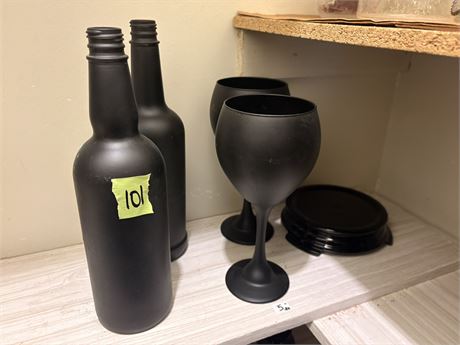 Black Bottles and Glasses