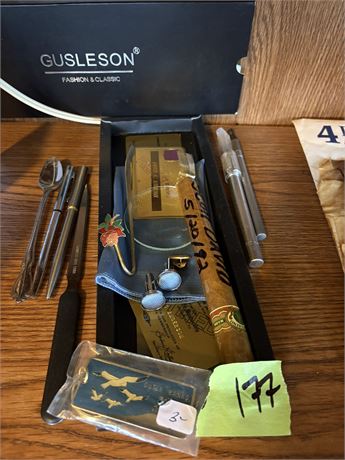 Cigar, Cuff Links, Pens, Bookmark