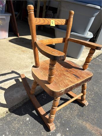 Wood Child's Rocking Chair