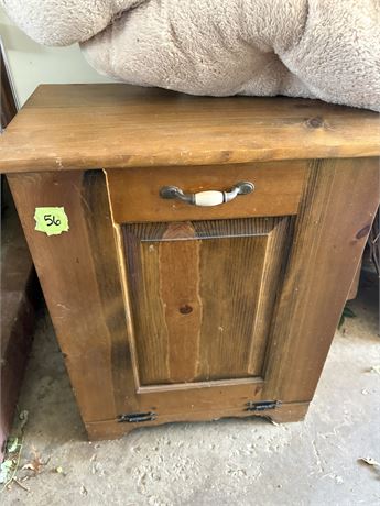 Wood Trash Bin