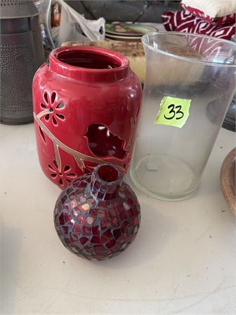 Candle Holders and Vase