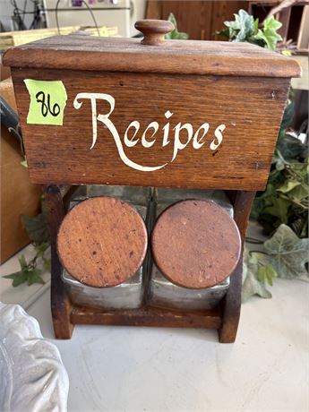 Recipe Card Holder and Jars