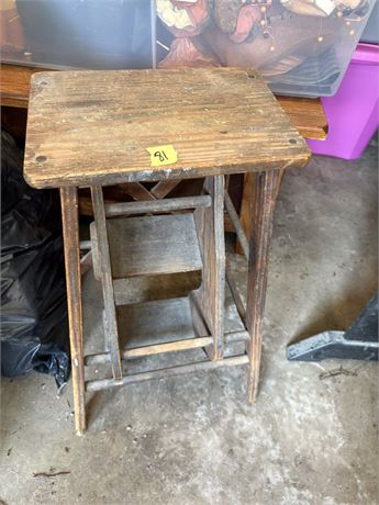 Vintage Folding Wooden Step Stool