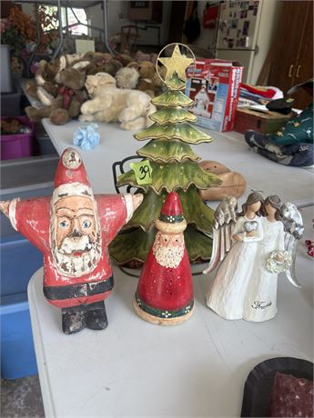 Holiday Decor, Santas, Angel