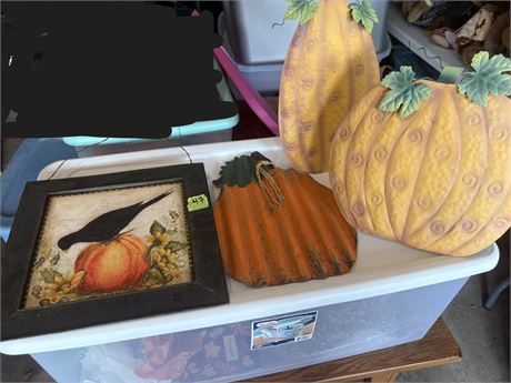 Fall Decor, Wall Art, Metal Pumpkins