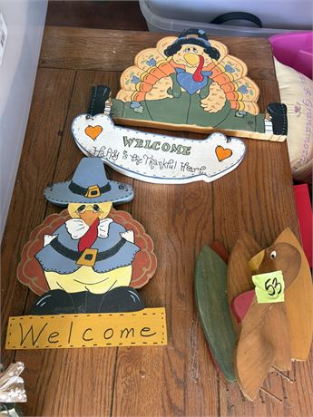 Thanksgiving Decor, Wood Signs