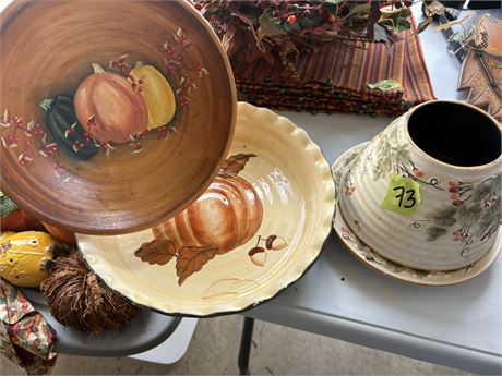 Fall Platters, Candle Holder