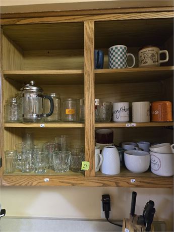 Cups, Glasses and French Press